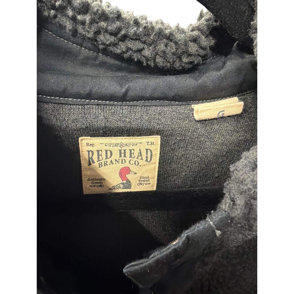 RedHead Sherpa Pullover Gray Snap Neck Cozy Outdoor Fleece Large - Picture 4 of 5